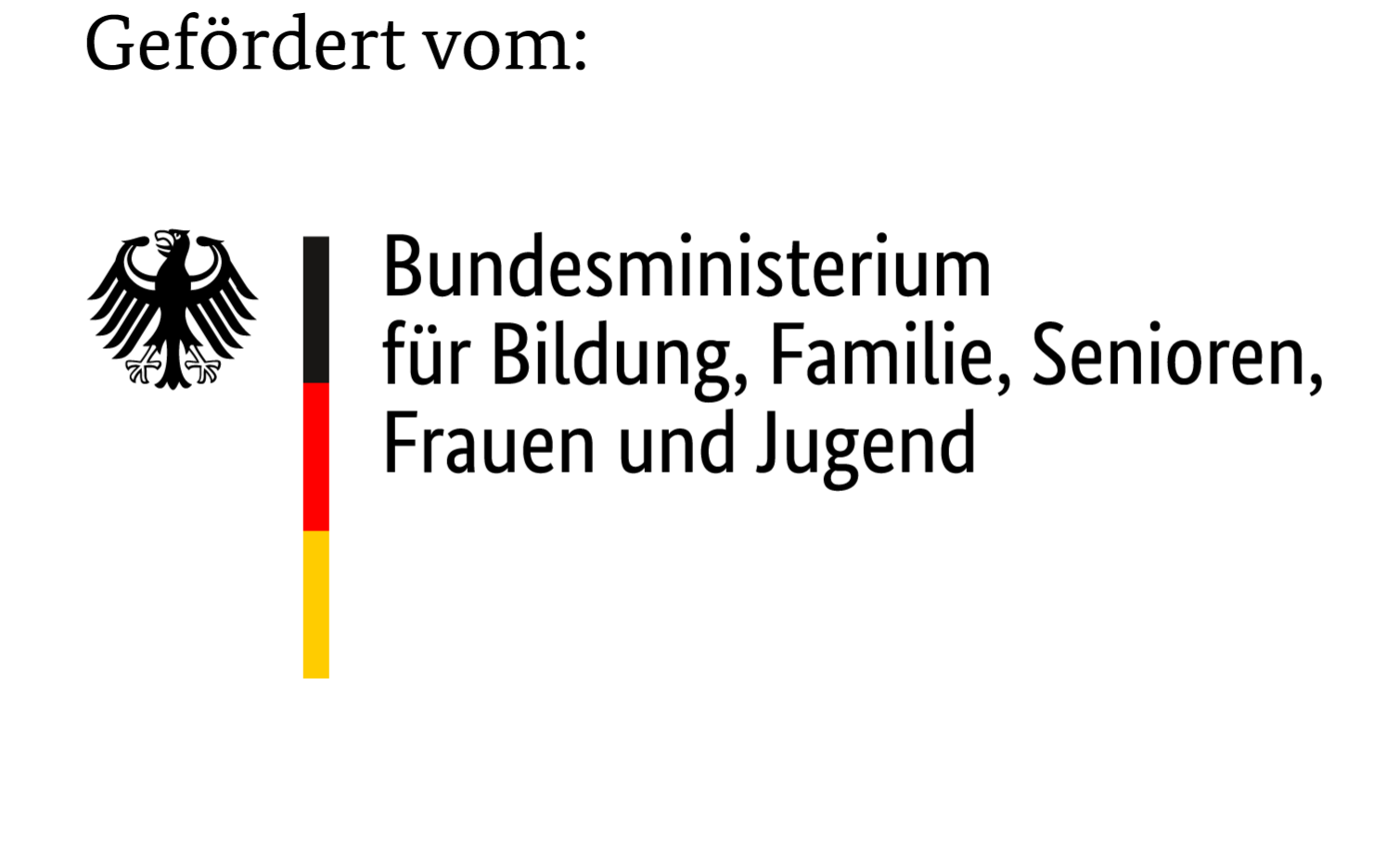 Logo des Bundesministeriums für Familie, Senioren, Frauen und Jugend