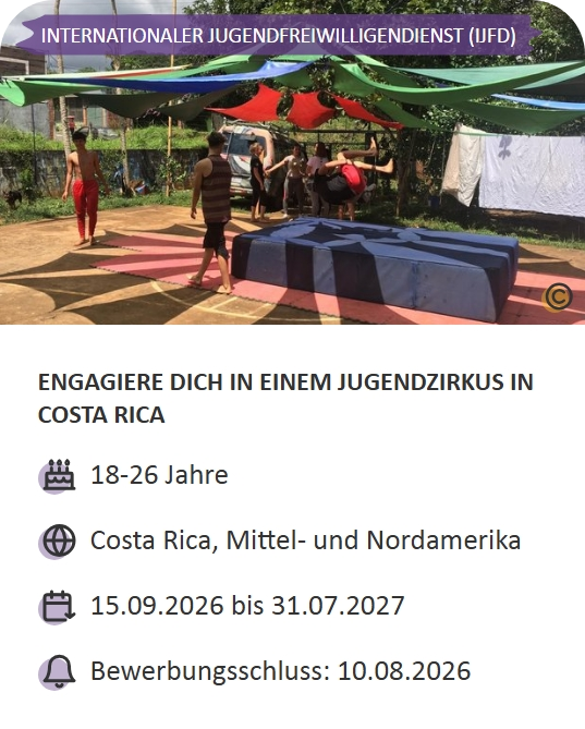 Last-Minute-Markt-Angebot: Freiwilligendienst in Costa Rica