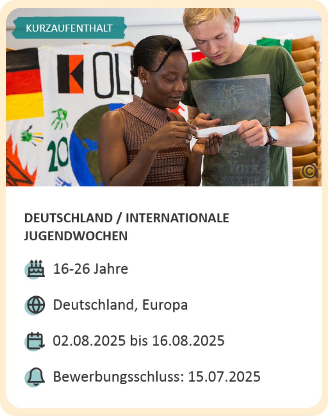 Last-Minute-Markt-Angebot: Jugendbegegnung in Deutschland