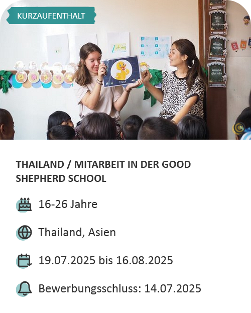 Last-Minute-Markt-Angebot: Workcamp in Thailand