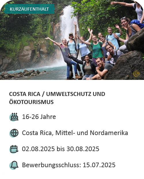 Last-Minute-Markt-Angebot: Workcamp in Costa Rica