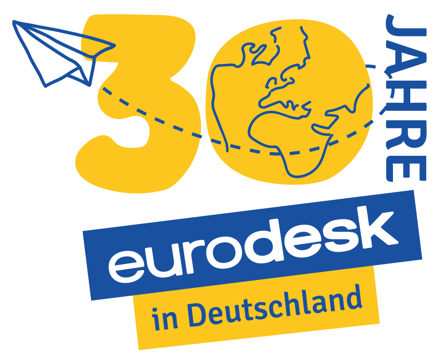 "30 Jahre eurodesk in Deutschland" Logo. "30 Jahre eurodesk in Deutschland" Logo.