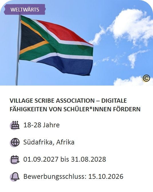 Last-Minute-Markt-Angebot: Freiwilligendienst in Südafrika