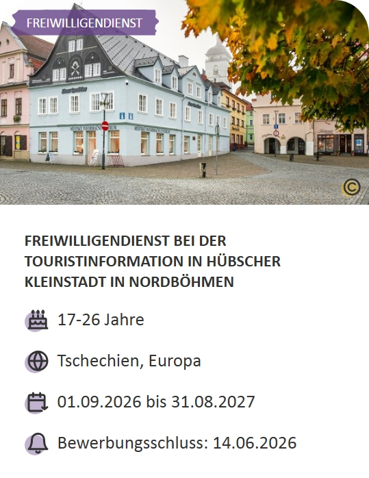 Last-Minute-Markt-Angebot: Freiwilligendienst in Tschechien