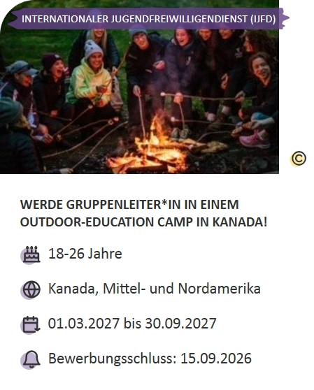 Last-Minute-Markt-Angebot: Freiwilligendienst in Kanada