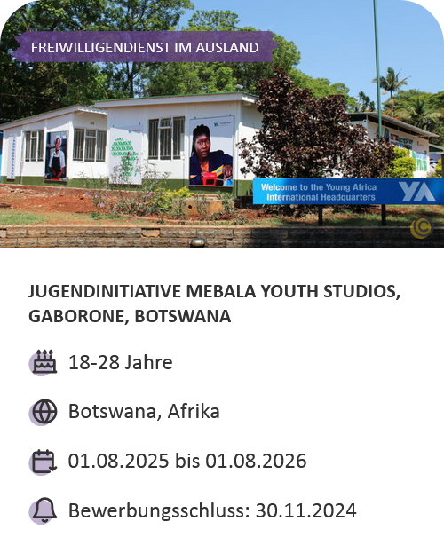 Last-Minute-Markt-Angebot: Freiwilligendienst in Botswana in einer Jugendinitiative