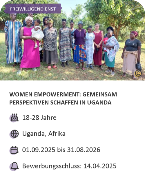 Last-Minute-Markt-Angebot: Freiwilligendienst in Uganda in einem Frauen-Empowerment Projekt