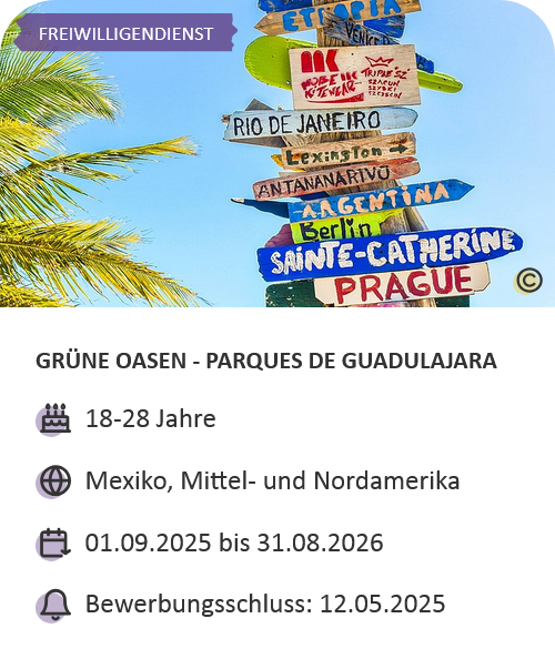 Last-Minute-Markt-Angebot: Freiwilligendienst in Mexiko in einem Natur- und Umweltschutz-Projekt